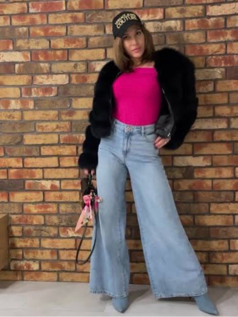 ZARA Wide Leg Light Wash Palazzo Fit Jeans size US 6